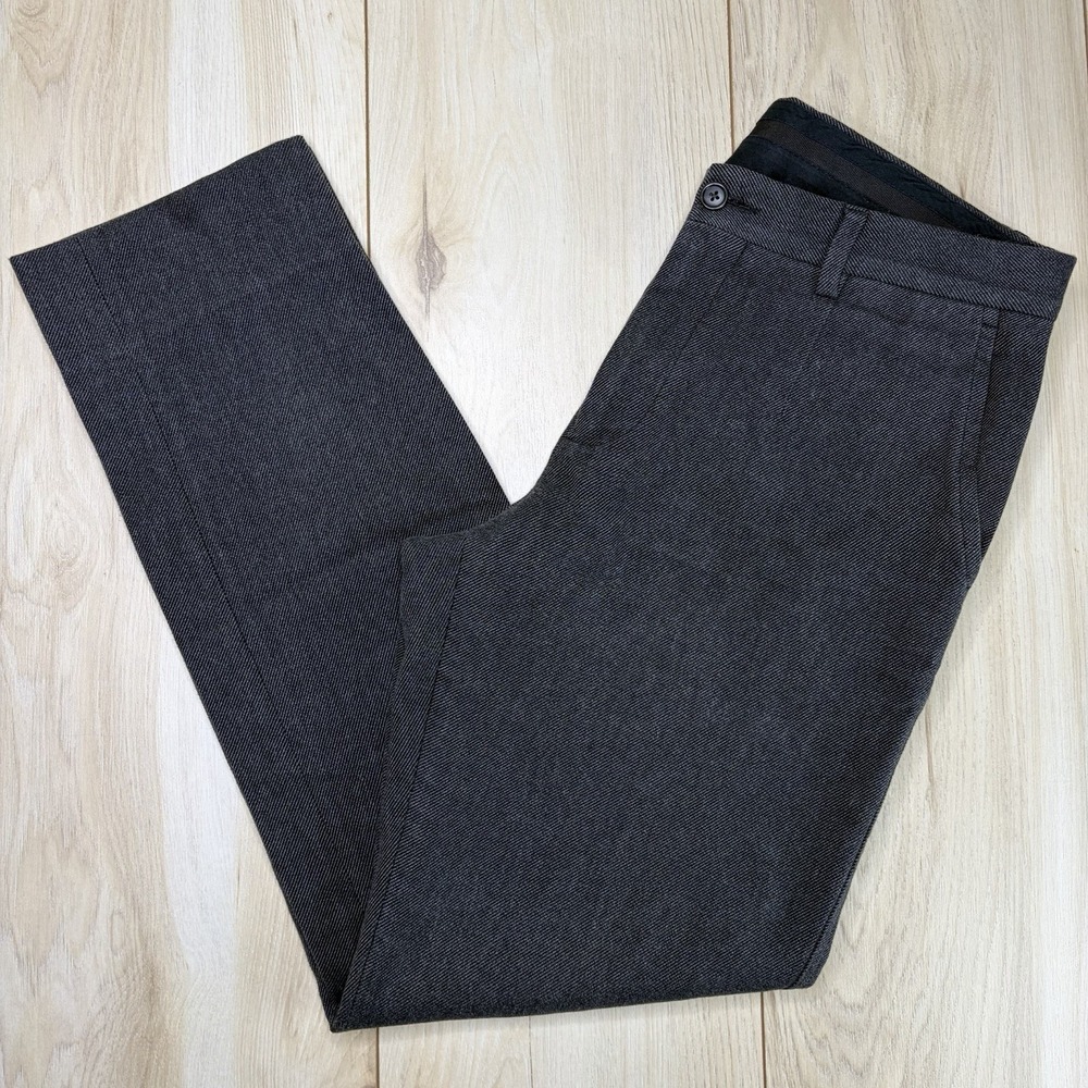 D&G Dolce & Gabbana Cotton Brushed Twill Slim Dress Pants Mens (44) 31x29 Gray